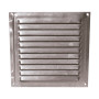 Grelha persiana inox 150 x 150 mm com regulador