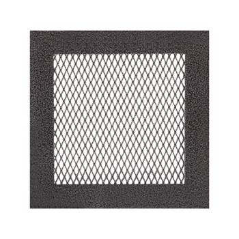 Grelha rústica 120 x 120 mm preta com aro