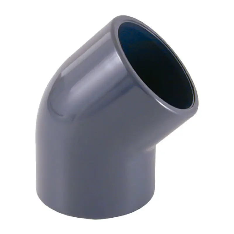 Joelho 45º PVC 75 mm F para colar Joelho 45º PVC 75 mm F para colar