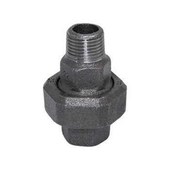 Junção ferro preto Atusa 1/2" MF com sede cónica
