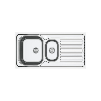 Lava-louça pousar 1000 x 500 mm com 2 pias