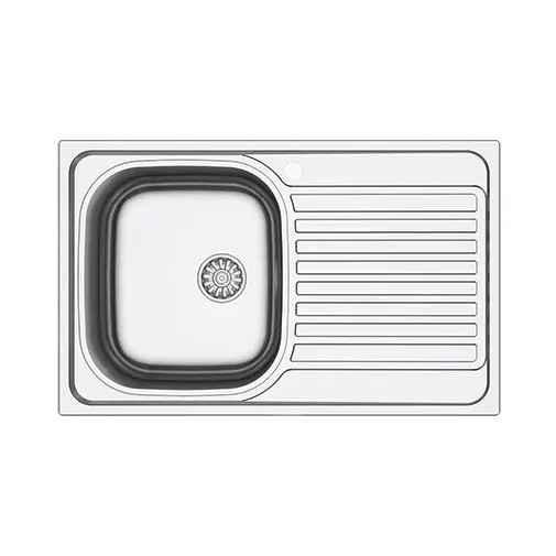 Lava-louça pousar 800 x 500 mm com 1 pia Lava-louça pousar 800 x 500 mm com 1 pia