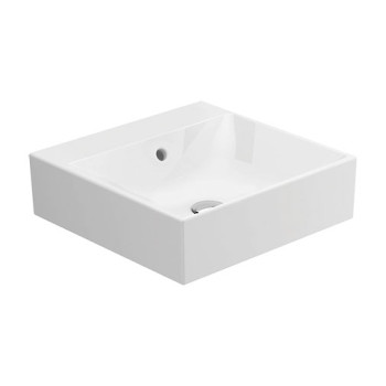 Lavatório pousar Sanitana Albus 45 sem furação torneira e com furo ladrão Lavatório pousar Sanitana Albus 45 sem furação torneira e com furo ladrão