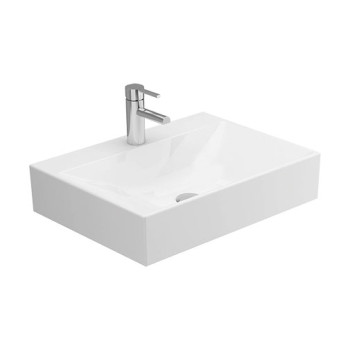 Lavatório pousar Sanitana Albus 60 com furação torneia e sem furo ladrão Lavatório pousar Sanitana Albus 60 com furação torneia e sem furo ladrão