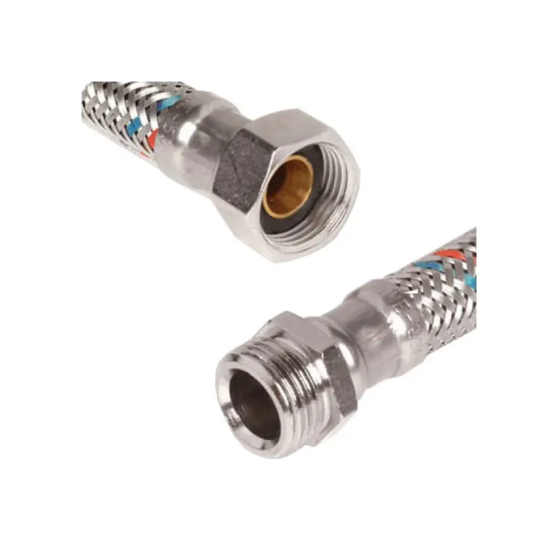 Ligação flexível inox 1/2" M x 1/2" F 100-170 mm Ligação flexível inox 1/2" M x 1/2" F 100-170 mm