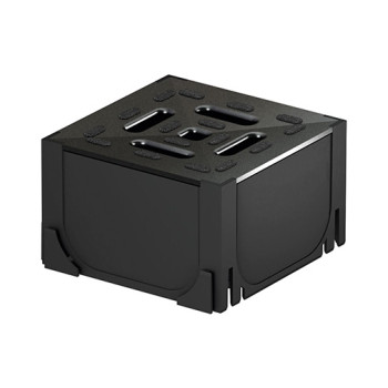 Ligação plástico Aco preto para descarga e mudança direção