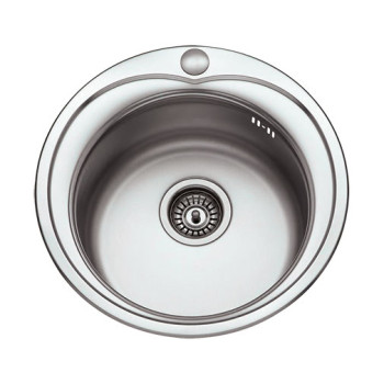 Pia lava-louça redonda 490 x 490 x 180 mm para bar