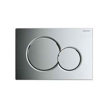 Placa descarga dupla Geberit Sigma 01 cromado bilhante
