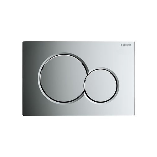 Placa descarga dupla Geberit Sigma 01 cromado bilhante Placa descarga dupla Geberit Sigma 01 cromado bilhante