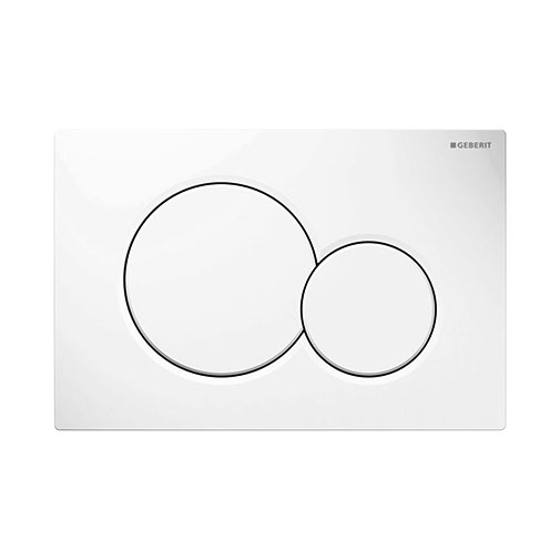 Placa descarga dupla Geberit Sigma01 branca Placa descarga dupla Geberit Sigma01 branca