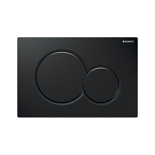 Placa descarga dupla Geberit Sigma01 preta Placa descarga dupla Geberit Sigma01 preta
