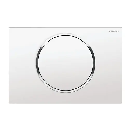 Placa descarga interrompível Geberit Sigma10 branca e cromada