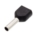 Ponteira dupla isolada 1,5 mm2 preto Ponteira dupla isolada 1,5 mm2 preto