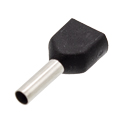 Ponteira dupla isolada 1,5 mm2 preto