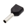 Ponteira dupla isolada 1,5 mm2 preto