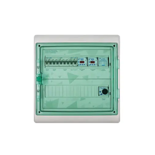 Quadro alternância monofásico 8-12 A com alarme Quadro alternância monofásico 8-12 A com alarme