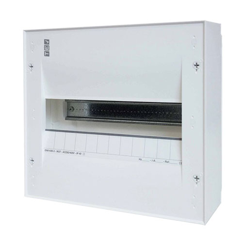 Quadro distibuição TEV 1 fila 12 módulos IP40 saliente Quadro distibuição TEV 1 fila 12 módulos IP40 saliente