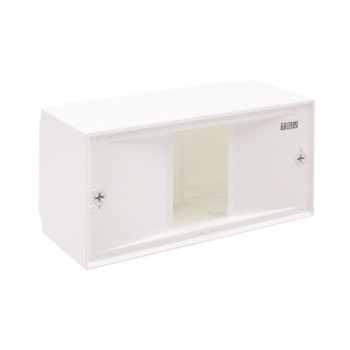 Quadro distibuição TEV 1 fila 8 módulos IP40 saliente