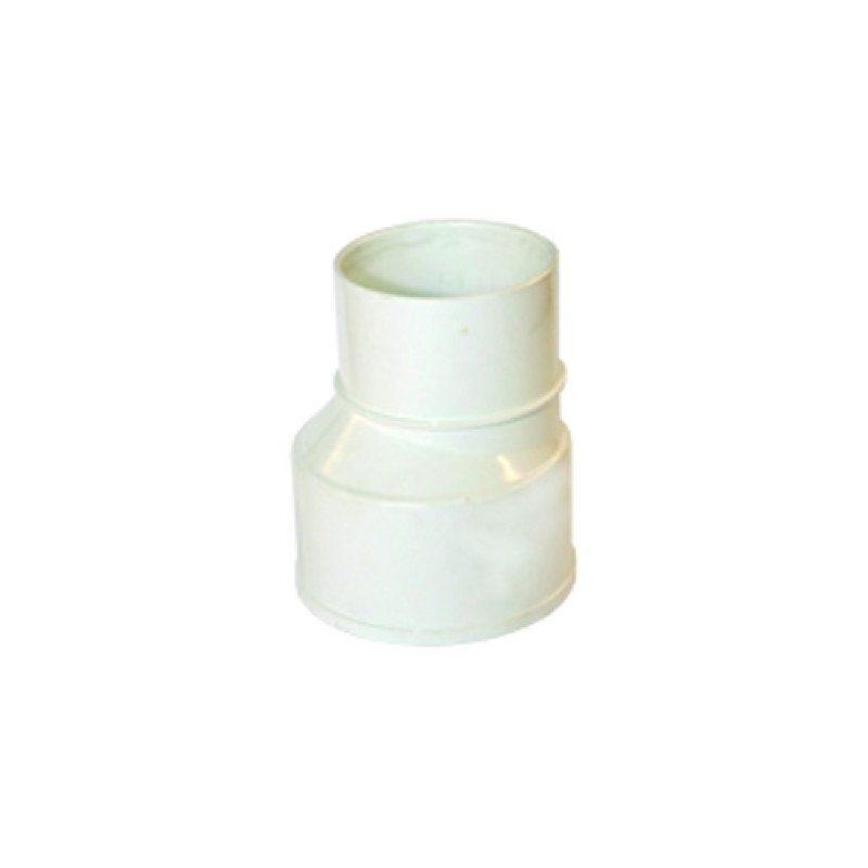 Redução PVC 90 x 75 mm branca para caleira Redução PVC 90 x 75 mm branca para caleira