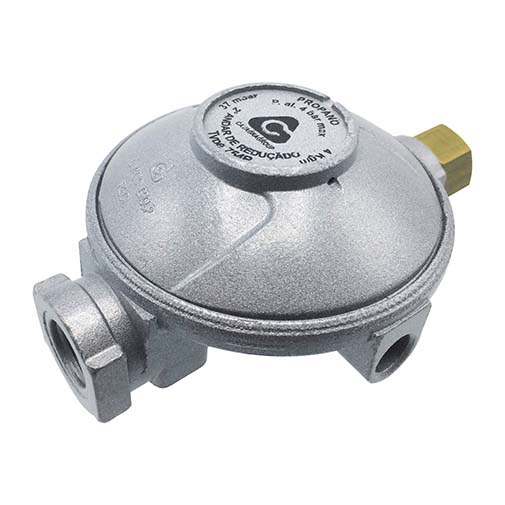 Redutor baixa pressão Cavagna 37 mbar 4 kg/h 1/4" FF Redutor baixa pressão Cavagna 37 mbar 4 kg/h 1/4" FF