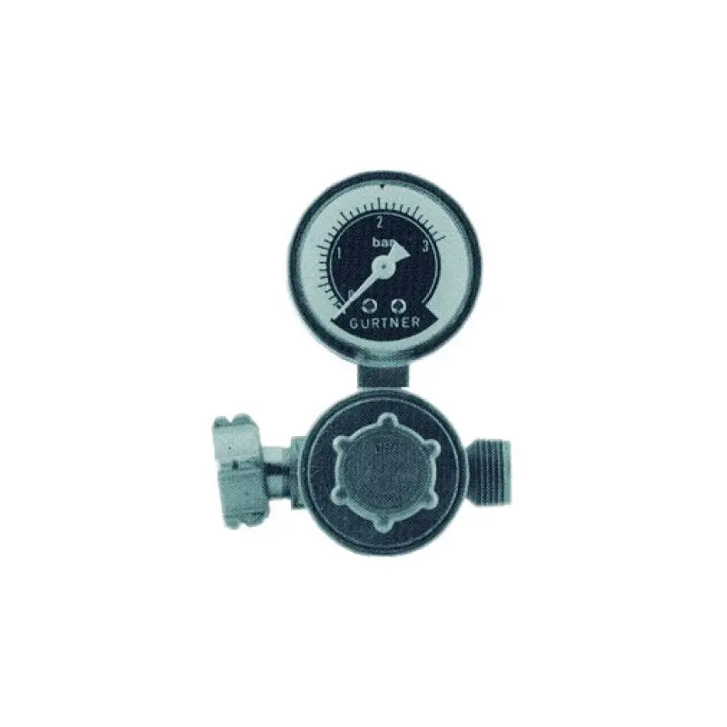 Redutor pressão variável Gurtner 1º andar 8 kg/h com manómetro 0-3 bar Redutor pressão variável Gurtner 1º andar 8 kg/h com manómetro 0-3 bar
