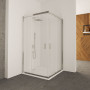 Resguardo duche canto Italbox Leci A N20 700 x 700 mm vidro transparente 6 mm com perfil cromado