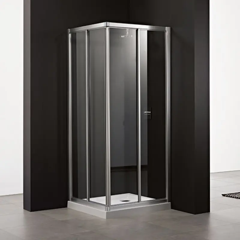 Resguardo duche canto Italbox Rita 680-700/800-820 x 2000 mm vidro transparente com perfil metalizado Resguardo duche canto Italbox Rita 680-700/800-820 x 2000 mm vidro transparente com perfil metalizado