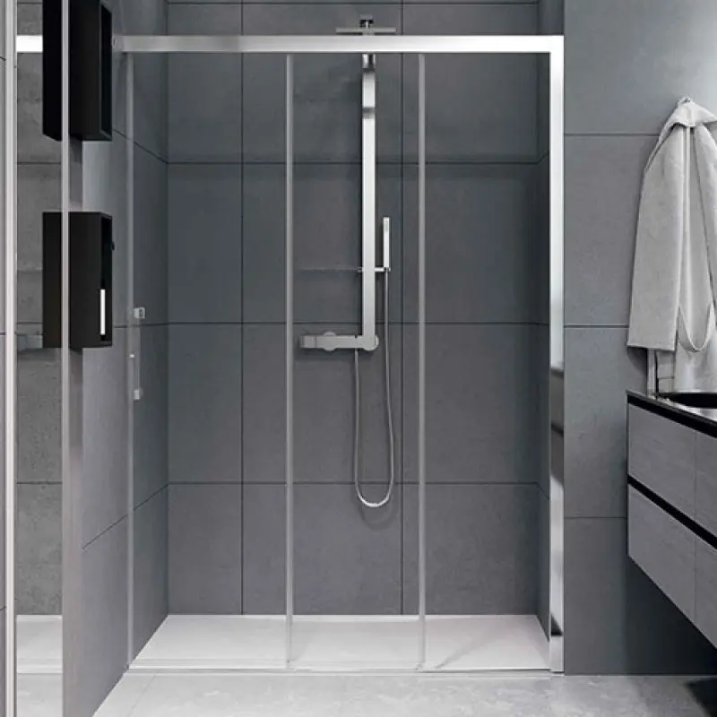 Resguardo duche vidro 3 portas 1050-1100 x 1950 mm entre paredes Resguardo duche vidro 3 portas 1050-1100 x 1950 mm entre paredes