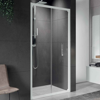 Resguardo duche vidro em cotovelo 900-950 x 1950 mm entre paredes