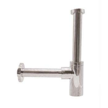 Sifão garrafa cilíndrico cromado para válvula descarga automática