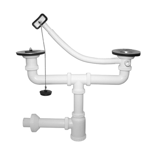 Sifão garrafa duplo 1.1/2" anti-inundação Sifão garrafa duplo 1.1/2" anti-inundação