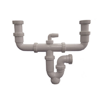 Sifão garrafa duplo Tecnoagua B47 1.1/2" curvo Sifão garrafa duplo Tecnoagua B47 1.1/2" curvo