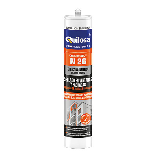 Silicone neutro Quilosa Obrasil N-26 300 ml transparente para janelas e fachadas Silicone neutro Quilosa Obrasil N-26 300 ml transparente para janelas e fachadas