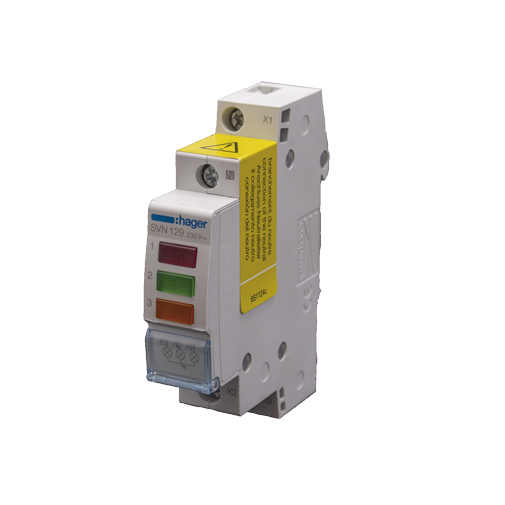 Sinalizador triplo LED Hager SVN129 vermelho/verde/laranja Sinalizador triplo LED Hager SVN129 vermelho/verde/laranja