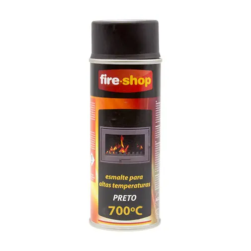Spray alta temperatura 700ºC Fireshop 400 ml preto