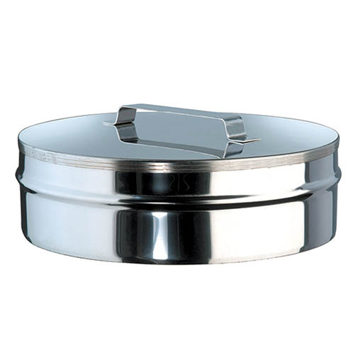 Tampa parede dupla inox 304 Expo Inox 80/130 mm para tê Tampa parede dupla inox 304 Expo Inox 80/130 mm para tê