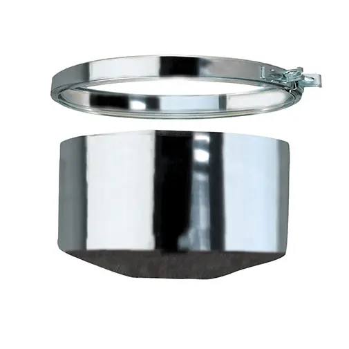 Tampa parede simples inox 304 Expo Inox 80 mm para tê Tampa parede simples inox 304 Expo Inox 80 mm para tê