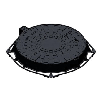 Tampa rasa ferro fundido Capa Flexus 800 mm redonda para saneamento