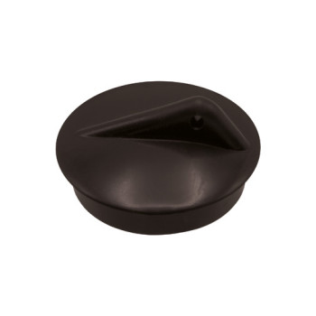 Tampão 38 mm preto com argola