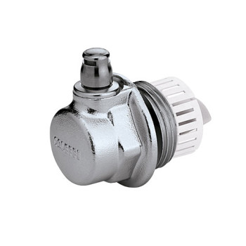 Tampão Caleffi Aercal 1" direito cromado com purgador ar automático