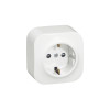 Tomada schuko Legrand Série Forix 2P+T branca com obturador