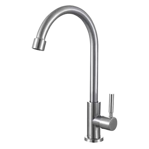 Torneira bancada inox 1 água com bica alta Torneira bancada inox 1 água com bica alta