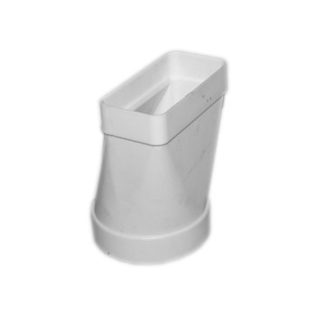 União transição retangular/circular 55 x 110 mm - 100 mm União transição retangular/circular 55 x 110 mm - 100 mm