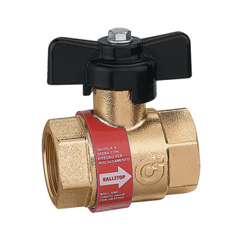 Válvula esfera Caleffi Ballstop 1/2" com válvula retenção Válvula esfera Caleffi Ballstop 1/2" com válvula retenção