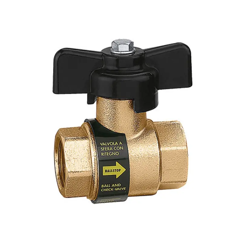 Válvula esfera Caleffi Ballstop 3/4" com válvula retenção para instalações hidrossanitárias Válvula esfera Caleffi Ballstop 3/4" com válvula retenção para instalações hidrossanitárias
