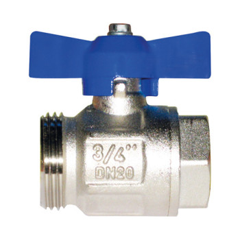 Válvula esfera Ivar 1" F x 1.1/4" M azul para coletor distribuição Válvula esfera Ivar 1" F x 1.1/4" M azul para coletor distribuição