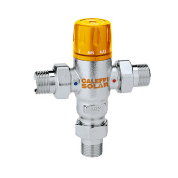 Válvula misturadora termostática Caleffi 1/2" M para instalçaões solares
