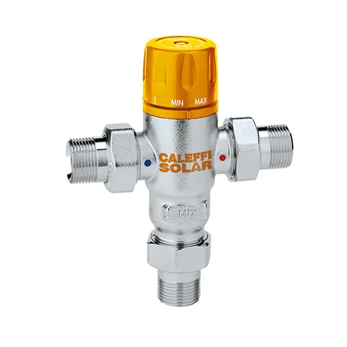 Válvula misturadora termostática Caleffi 1/2" M para instalçaões solares