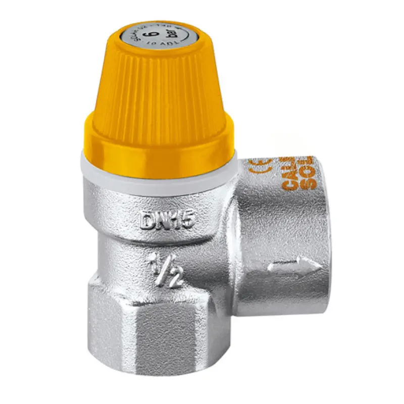 Válvula segurança Caleffi 1/2" F x 3/4" F 8 bar para instalações solares Válvula segurança Caleffi 1/2" F x 3/4" F 8 bar para instalações solares
