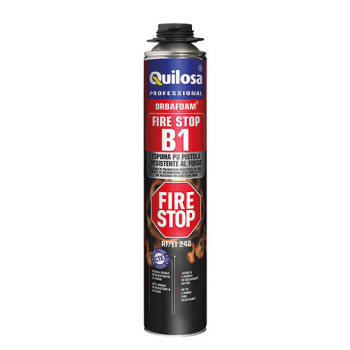 Espuma corta-fogo Quilosa Orbafoam Fire Stop B1 240 min 750 ml para pistola
